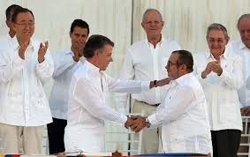Firma del tratado de paz entre el gobierno colombiano y las FARC en 2016